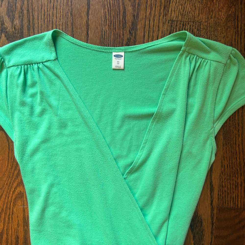 Green Wrap Dress - Picture 4 of 5